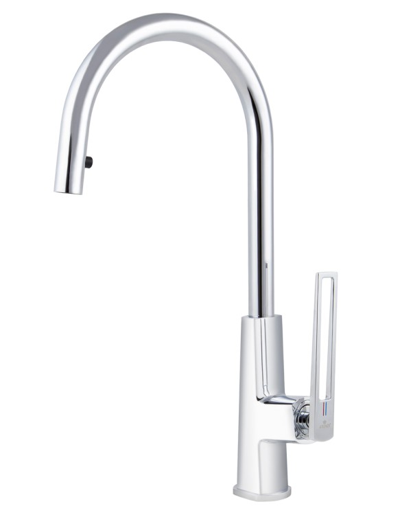 Смеситель Kaiser 27166 Merkur для кухни с выдвижным изливом