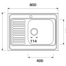 Мойка из нержавеющей стали Kaiser KSS-8060R