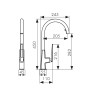 Смеситель Kaiser 27166-2 Merkur для кухни с выдвижным изливом