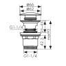 Донный клапан Kaiser 8040-9 с переливом, автомат