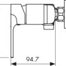 Смеситель Kaiser 59177 Linear для душа