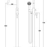 Смеситель Kaiser 26182 Merkur напольный для ванны