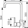 Смеситель Kaiser 26844 Merkur для кухни