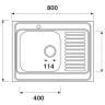 Мойка из нержавеющей стали Kaiser KSS-8060L